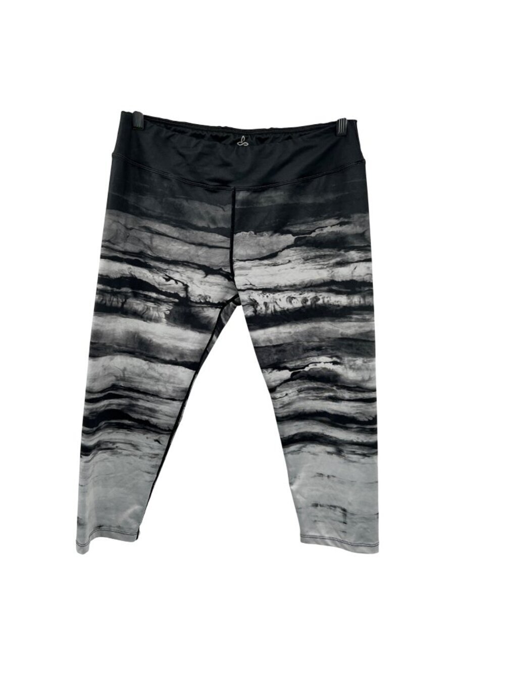 Prana Womens Cropped Leggings Gray Print Size XL